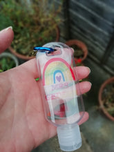 Personalised Hand Sanitiser Bottle 50ml - Bright Rainbow - Refill Bottle