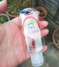 Personalised Hand Sanitiser Bottle 50ml - Bright Rainbow - Refill Bottle