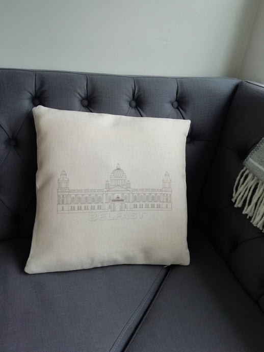 Belfast City Hall printed cushion