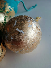 Gold leaf Christmas Bauble Decorations, Gold Leaf, Christmas Baubles, Christmas Decorations,