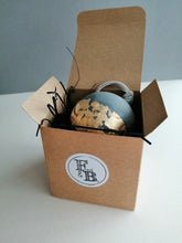 Grey Handpainted Christmas Bauble Decorations, Gold Leaf, Christmas Baubles, Christmas Decorations,
