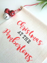 Christmas at the personalised banner pennant flag, sublimation printed personalised gift small business UK Leeds