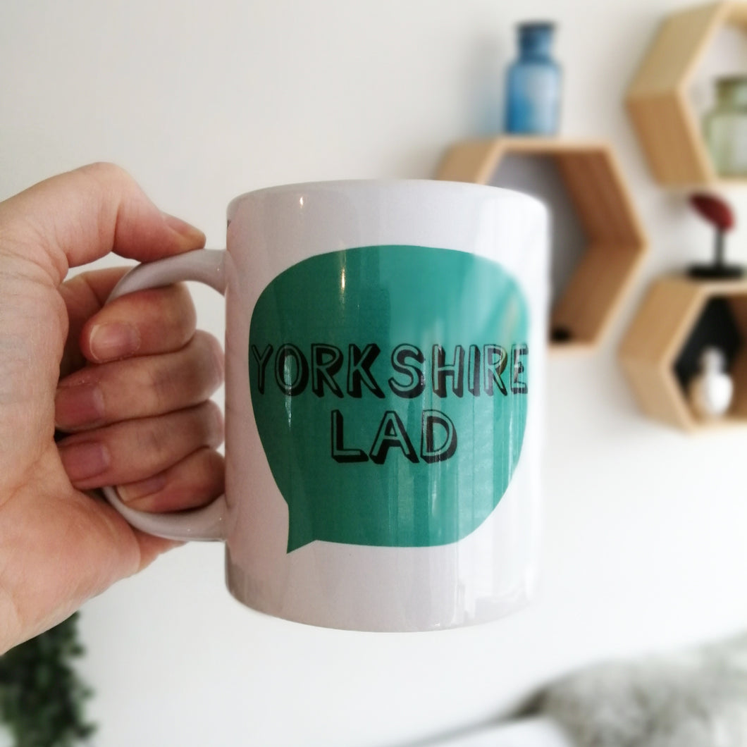 Yorkshire Lad Yorkshire Slang printed ceramic mug