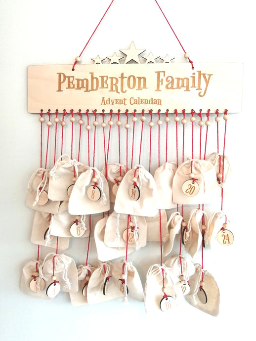 Advent Calendar - Personalised with mini sacks