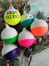 Neon Flourescent Yellow Christmas Bauble Decorations, Christmas Baubles, Christmas Decorations,