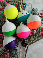 Neon Flourescent Yellow Christmas Bauble Decorations, Christmas Baubles, Christmas Decorations,
