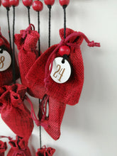 Advent Calendar - Red - Personalised with  mini sacks
