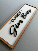 Personalised Gin Bar - Street Sign - Cursive Font