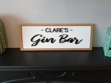 Personalised Gin Bar - Street Sign - Cursive Font
