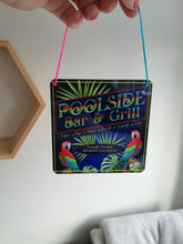 Poolside Bar & Grill Sign- Little Metal Hanging Plaque
