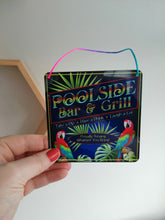 Poolside Bar & Grill Sign- Little Metal Hanging Plaque