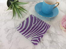 Purple Zebra Print - Glass Coaster