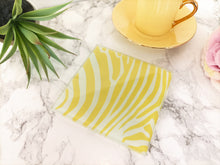 Yellow Zebra Print - Glass Coaster