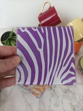Purple Zebra Print - Glass Coaster