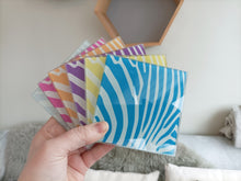Blue Zebra Print - Glass Coaster