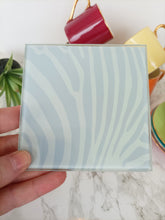 Colourful Zebra Print - Glass Coaster- set of 4