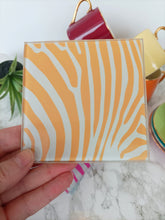 Colourful Zebra Print - Glass Coaster- set of 4