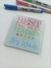 Best Teacher Personalised Glass Coaster