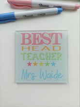 Best Teacher Personalised Glass Coaster