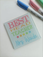 Best Teacher Personalised Glass Coaster