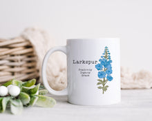 Month Flower - July - Larkspur - Personalised Printed Ceramic Mug