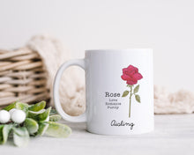 Month Flower - June - Rose - Personalised Printed Ceramic Mug