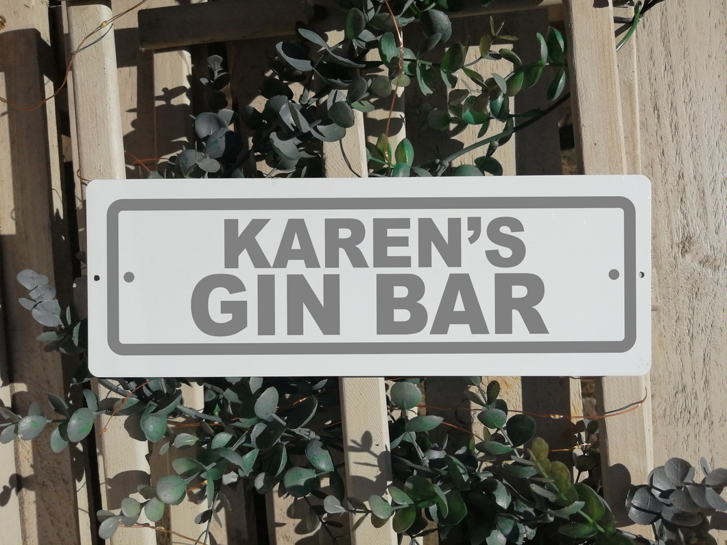 Personalised Gin Bar sign