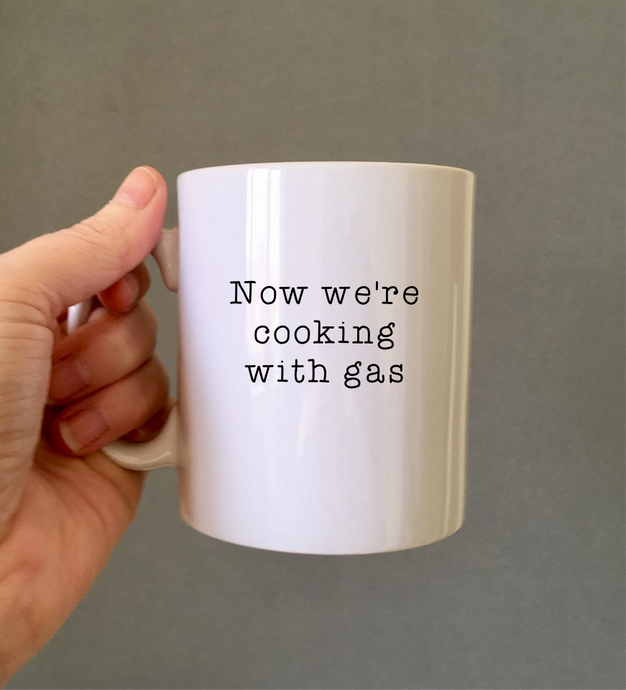 Now we're cooking with gas! Belfast Slang ceramic mug