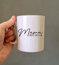Mama EST.... quote ceramic mug - Fred And Bo