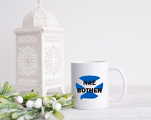 Scottish Flag Slang Nae Bother printed ceramic mug | Saltire - St Andrews Flag