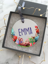 Christmas Presents Personalised Ceramic Bauble Hanging Decoration - Fred And Bo