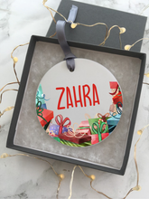 Christmas Presents Personalised Ceramic Bauble Hanging Decoration - Fred And Bo