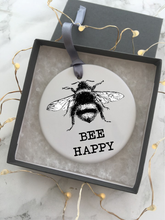 Ceramic Bauble BEE HAPPY Hanging Decoration - Fred And Bo