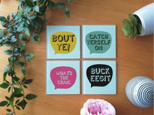 Belfast Slang - Glass Coaster- set of 4