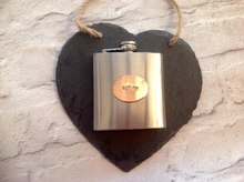 Hip flask- wedding groom gift - best man - hand stamped personalised gift - Fred And Bo