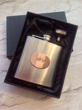 Hip flask- wedding groom gift - best man - hand stamped personalised gift - Fred And Bo
