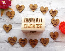 Reasons why you are my bestie .... Keepsake  - chest and hearts - Fred And Bo