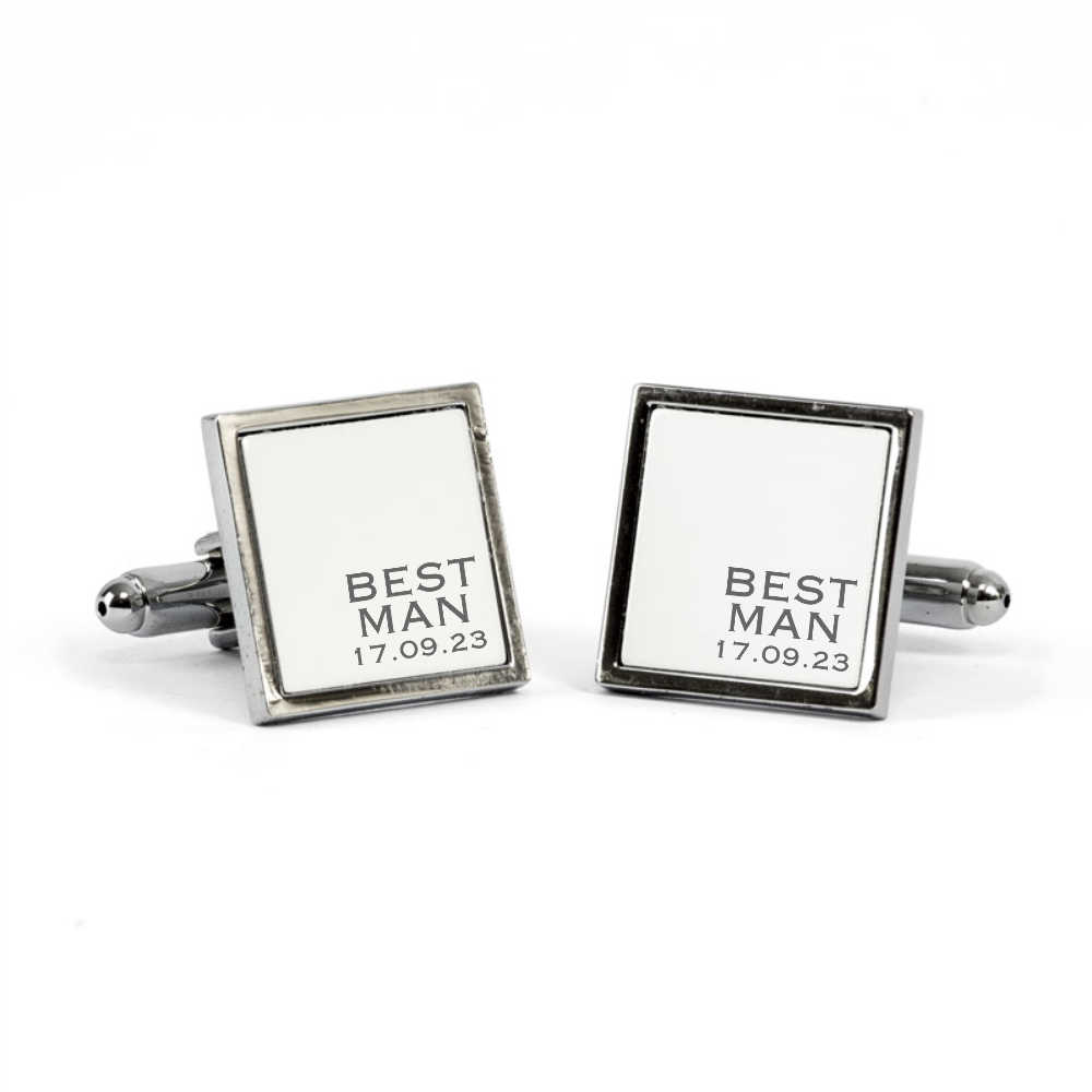 Personalised Best Man Cufflink - Wedding