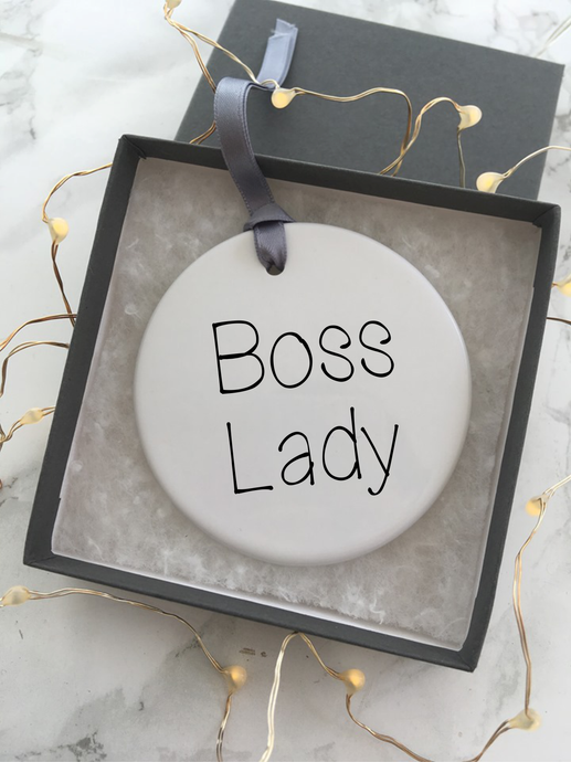 Boss lady - Ceramic Hanging Decoration - Fred And Bo