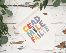 Pennant Hanging Banner Linen Flag- Céad Míle Fáilte
