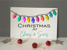Personalised Christmas at the..... Sign Plaque- Christmas lights - Fred And Bo