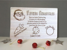 Father Christmas poem chopping board / tray / Platter Family - Fred And Bo