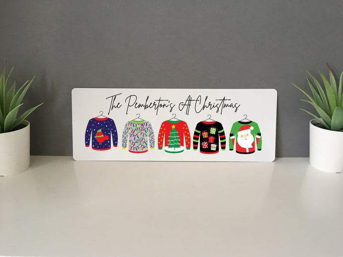Christmas Ugly Jumper Personalised Sign