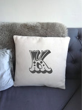 Initial Circus Font-  printed cushion