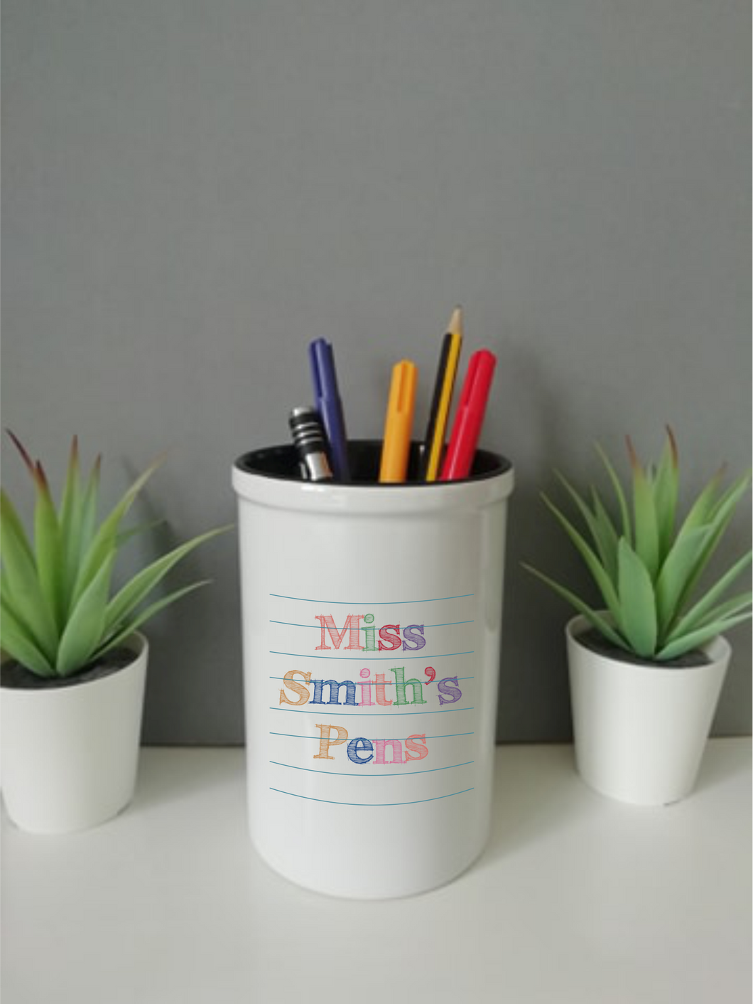 Doodle - Personalised Teacher Pen Pot - Thank you teacher gift