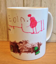 Personalised mug with your childs drawing- kids drawing on a mug- special gift - Fred And Bo