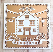 Family home laser cut wall art plaque- personalised - Fred And Bo