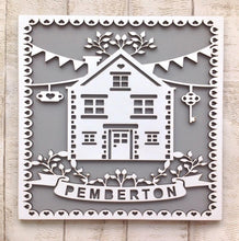 Family home laser cut wall art plaque- personalised - Fred And Bo