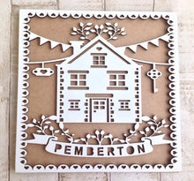 Family home laser cut wall art plaque- personalised - Fred And Bo