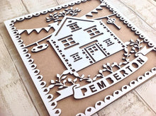 Family home laser cut wall art plaque- personalised - Fred And Bo